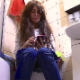 A mature, Italian woman vapes while sitting on a toilet and takes a shit with some piss. It is a huge, long turd that is later shown in the toilet bowl. She wipes her ass and shows us her dirty TP as well. Presented in 720P HD. Over 5 minutes.
